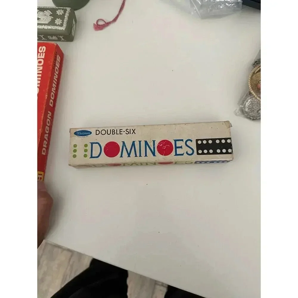 Vintage Whitman Double Six Dominoes - 28 Tiles & Box